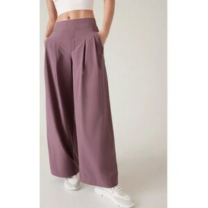 Athleta Brooklyn Heights High Rise Pleated Wide Leg Pant Size 12